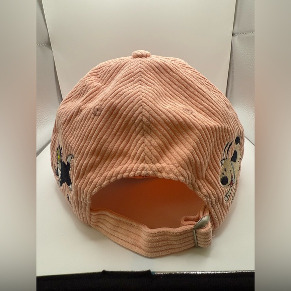 NWOT 2023 Disney Parks Peach Corduroy Hat Baseball Cap with Disney "CRITTERS" OS - Picture 2 of 6